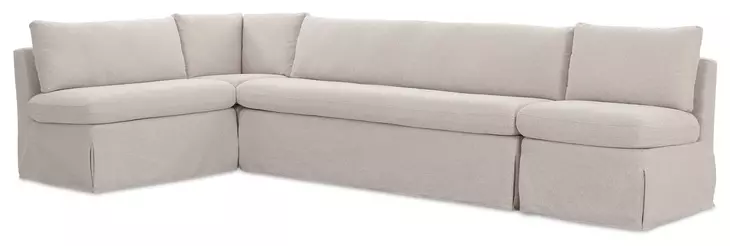Fable Beige 4 Piece L Shape Modular Sectional with Sofa