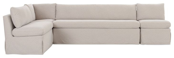 Fable Beige 4 Piece L Shape Modular Sectional with Sofa