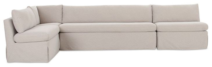 Fable Beige 4 Piece L Shape Modular Sectional