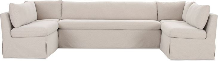 Fable Beige 5 Piece U Shape Modular Sectional with Sofa