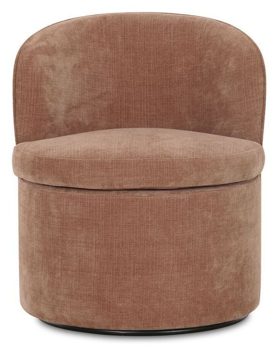 Dane Heritage Pink Upholstered Swivel Dining Chair