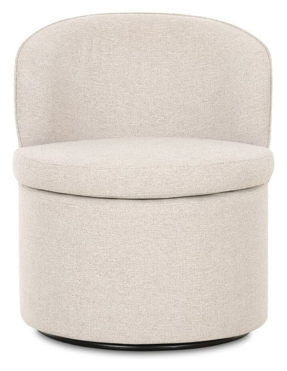 Dane Oatmeal Performance Fabric Upholstered Swivel Dining Chair