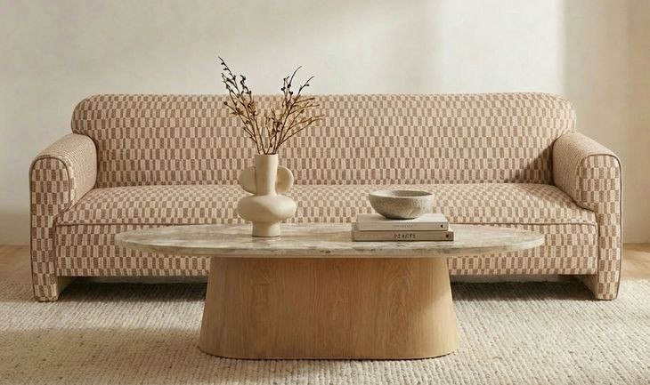 Leo Taupe And Beige Living Room Set