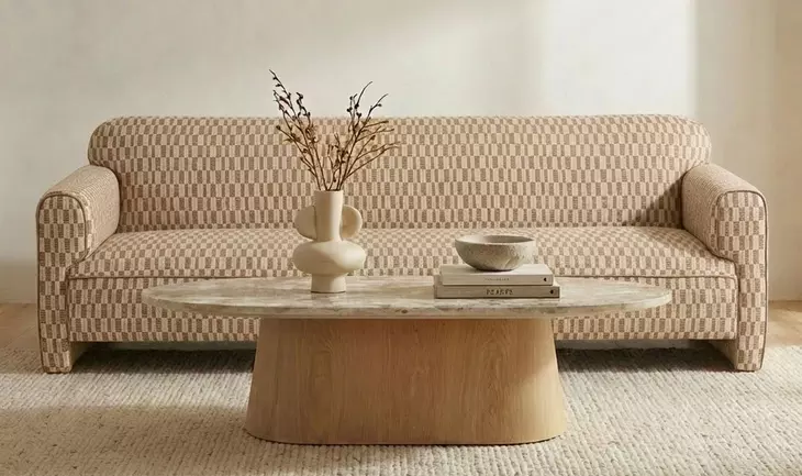 Leo Taupe And Beige Living Room Set