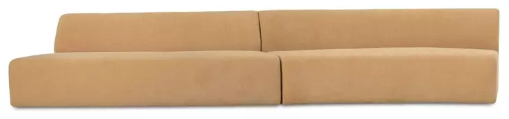 Naomi Golden Yellow 2 Piece Wave Modular Sectional