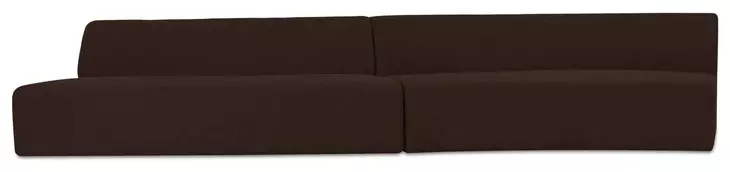 Naomi Dark Brown 2 Piece Wave Modular Sectional