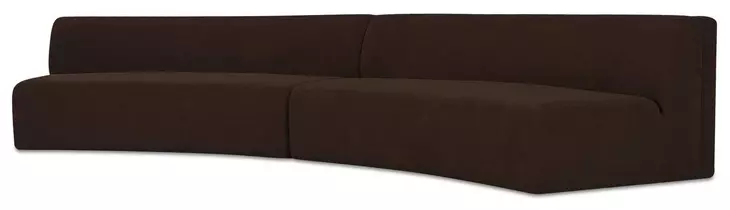 Naomi Dark Brown Concave Modular Sectional