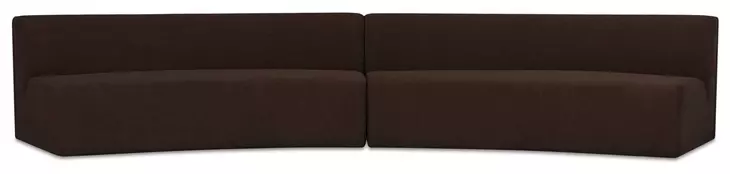Naomi Dark Brown 2 Piece Concave Modular Sectional