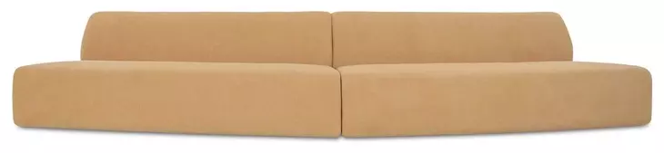 Naomi Golden Yellow 2 Piece Convex Modular Sectional