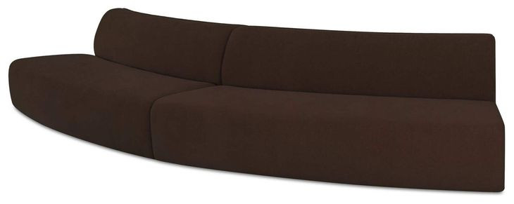 Naomi Dark Brown 2 Piece Convex Modular Sectional