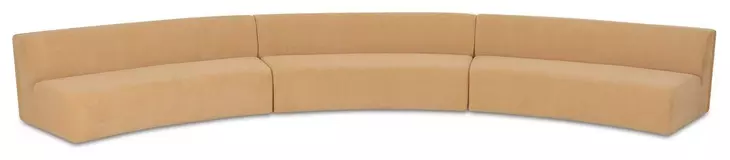 Naomi Golden Yellow 3 Piece Concave Modular Sectional