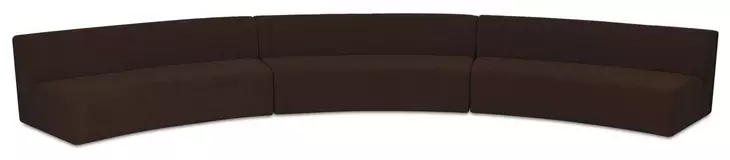 Naomi Dark Brown 3 Piece Concave Modular Sectional