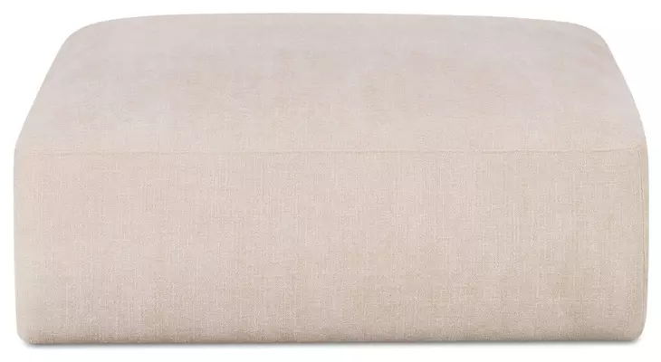 Matina Oatmeal Upholstered Square Ottoman