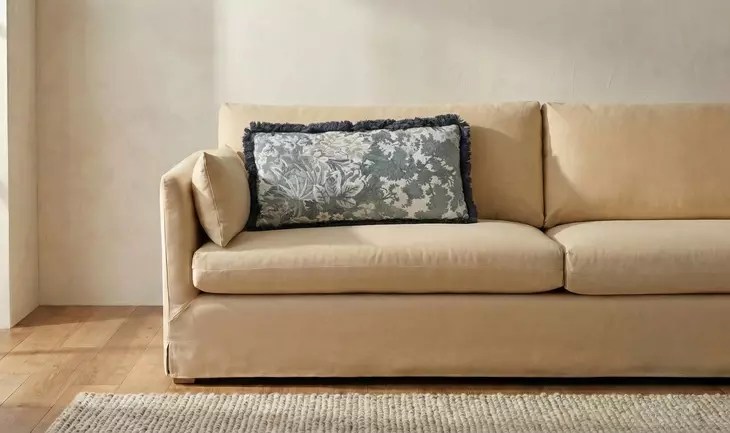 Yasmin Blue Tapestry Lumbar Cushion