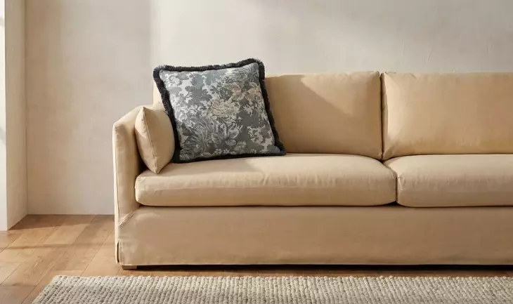 Yasmin Blue Tapestry Square Cushion