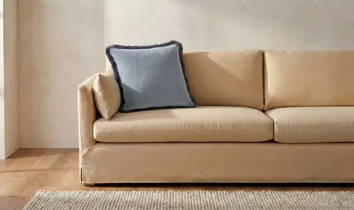 Yasmin Light Blue Square Cushion