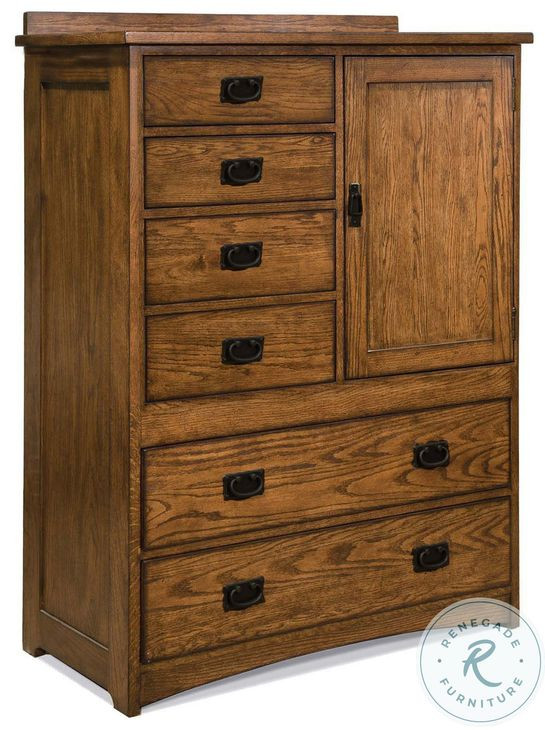 Oak Park Mission 6 Drawer 40" Chest with Door