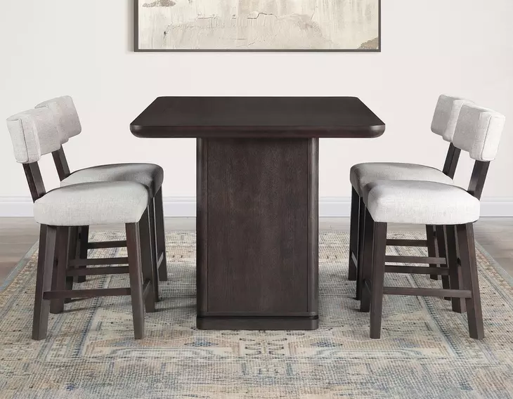 Oakley Black 60" Rectangular Counter Height Table with Storage