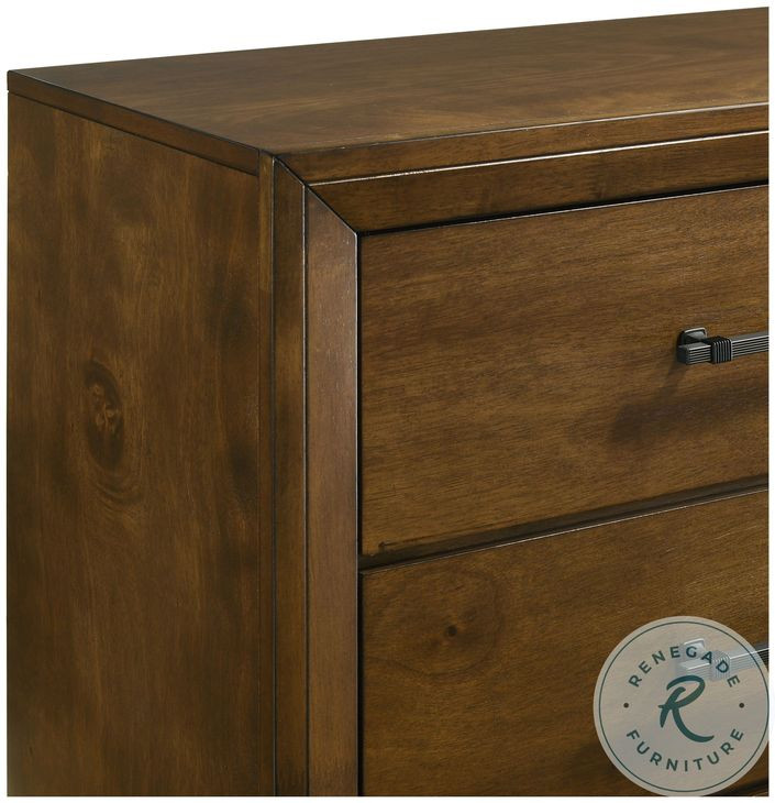 Ballard Walnut Brown 5 Drawer Chest