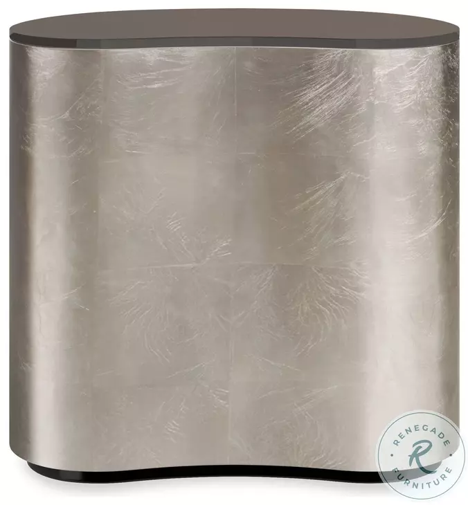Amalie Smoked Bronze And Charcoal Leaf Side Table