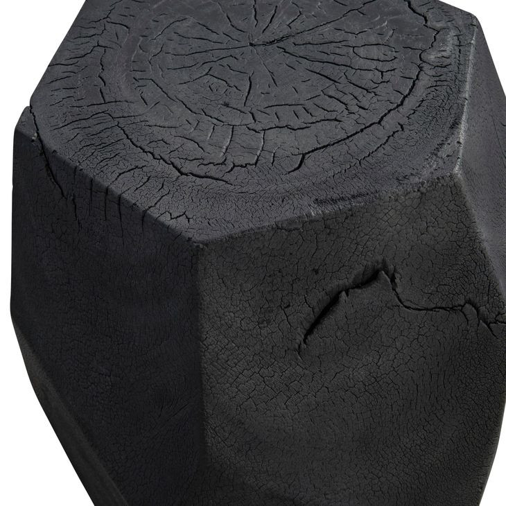 Dee Black Burn Hexagonal Accent Table