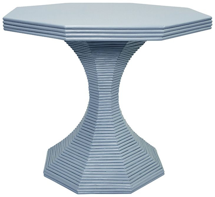 Octavia Light Blue Large Octagonal Side Table
