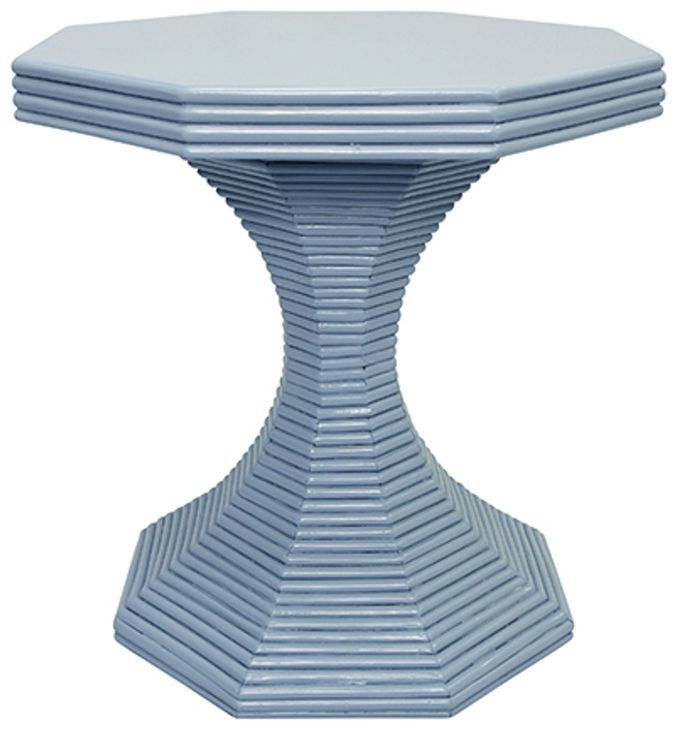 Octavia Light Blue Small Octagonal Side Table