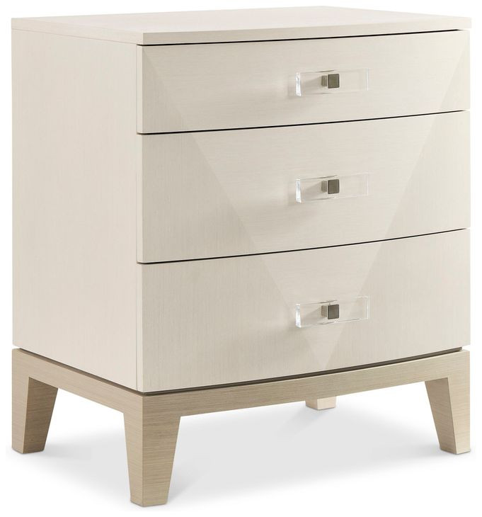 Axiom Linear Grey And White 26" Nightstand