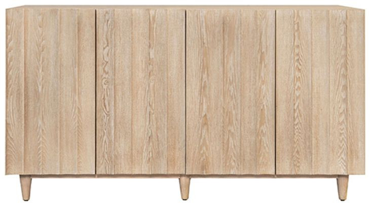 Odette Cerused Oak 4 Door Cabinet