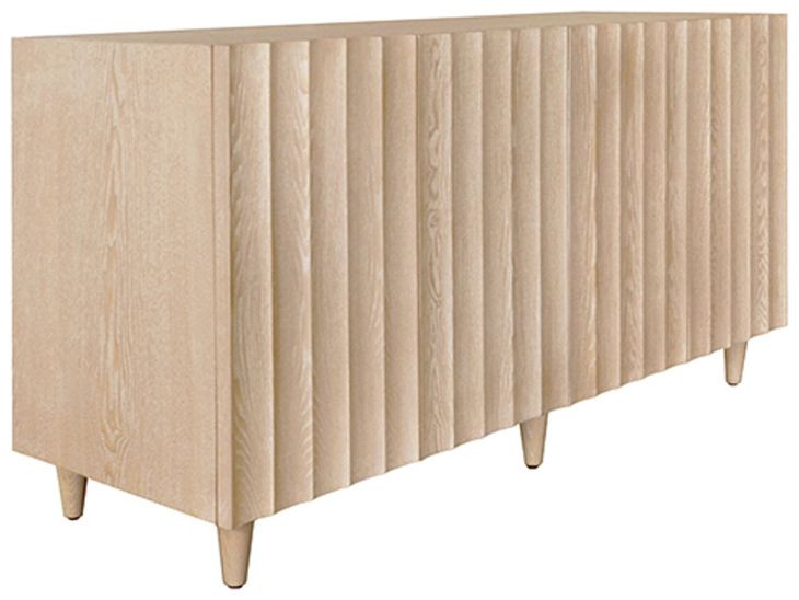 Odette Cerused Oak 4 Door Cabinet