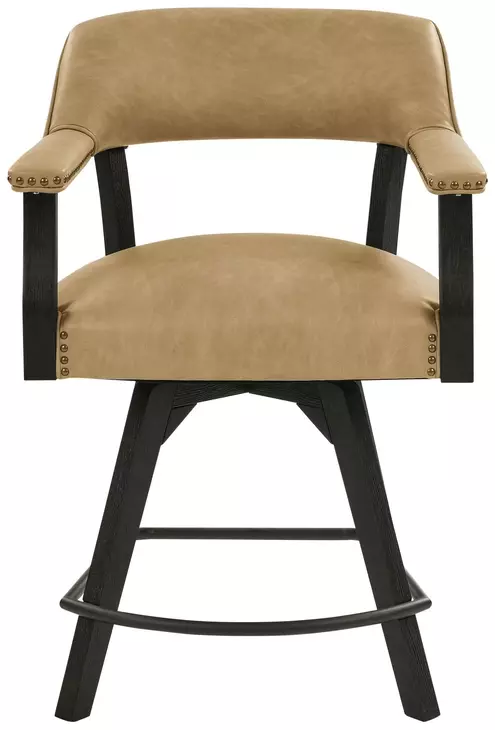 Rylie Black Swivel 24″ Counter Height Captains Chair