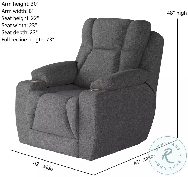 Challenger Glam Squad Storm Power Headrest Wall Hugger Big Mans Recliner