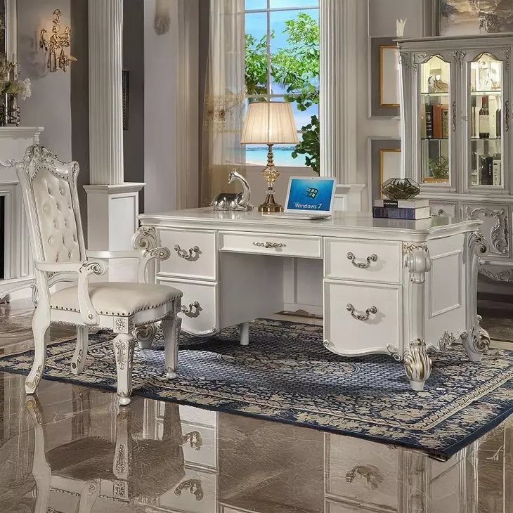 Vendome Antique Pearl Executive Home Office Set