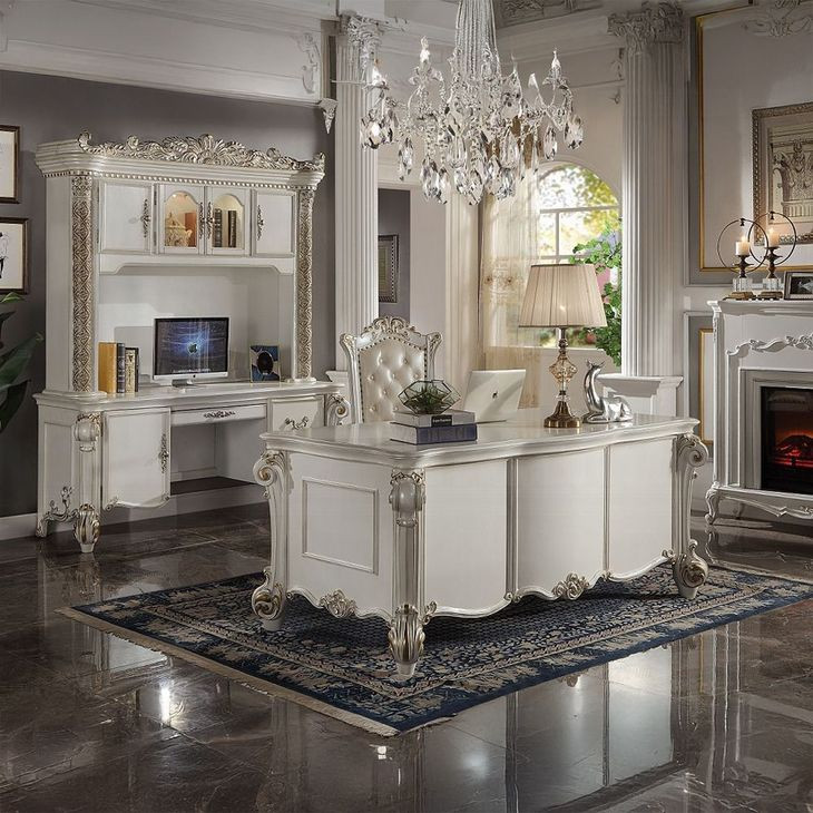 Vendome Antique Pearl 74" Executive Writing Desk