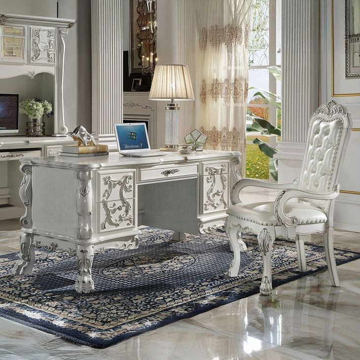 Dresden Bone White Executive Home Office Set