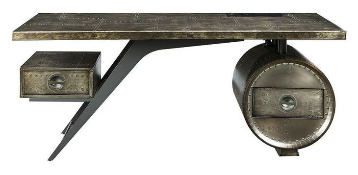 Brancaster Bronze 71" Executive Desk with USB Charging