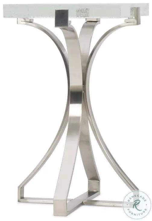 Fusion Chrome Bubble Glass Accent Table