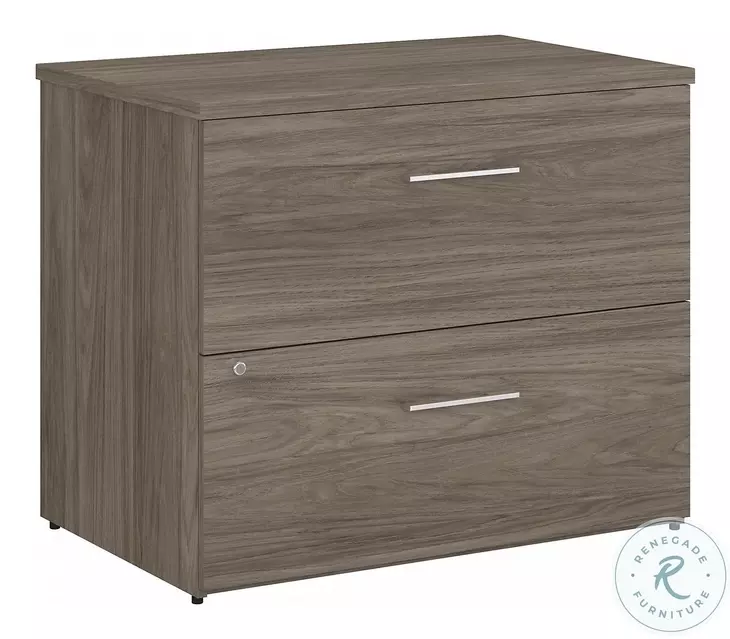 Office 500 Modern Hickory 36" 2 Drawer Lateral File Cabinet