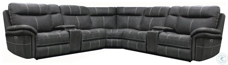 Mason Charcoal Performance Fabric 7 Piece Modular Power Reclining Sectional