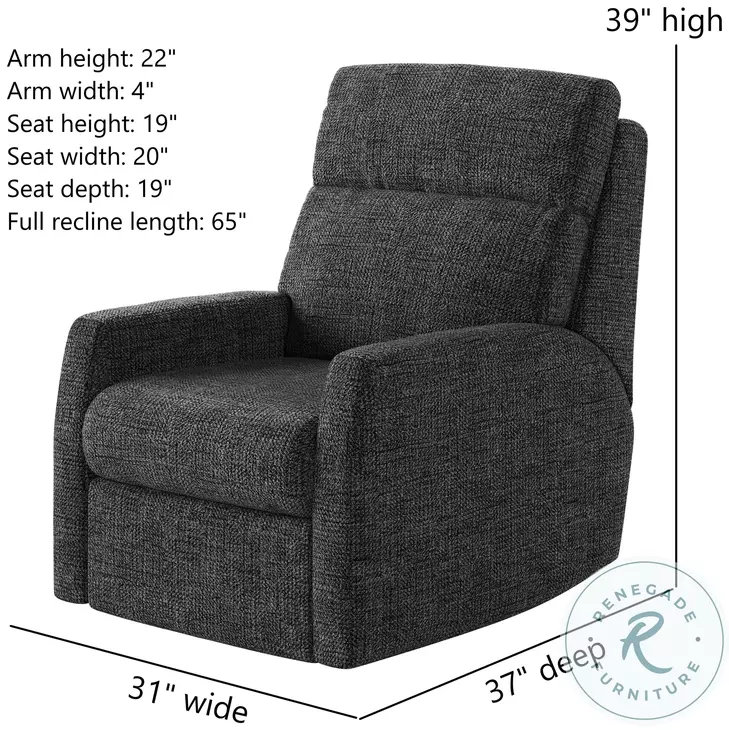 Mimi Brady Charcoal Wall Hugger Recliner