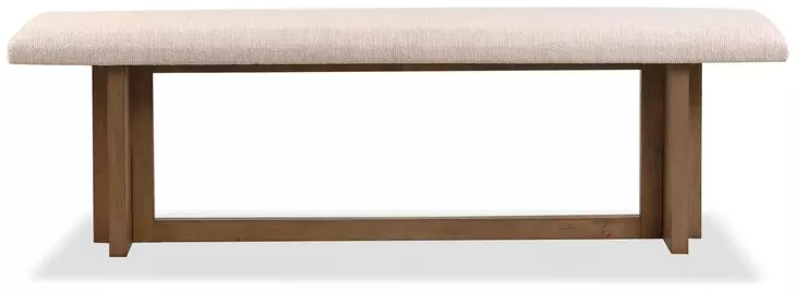 Valmont Beige Upholstered Dining Bench
