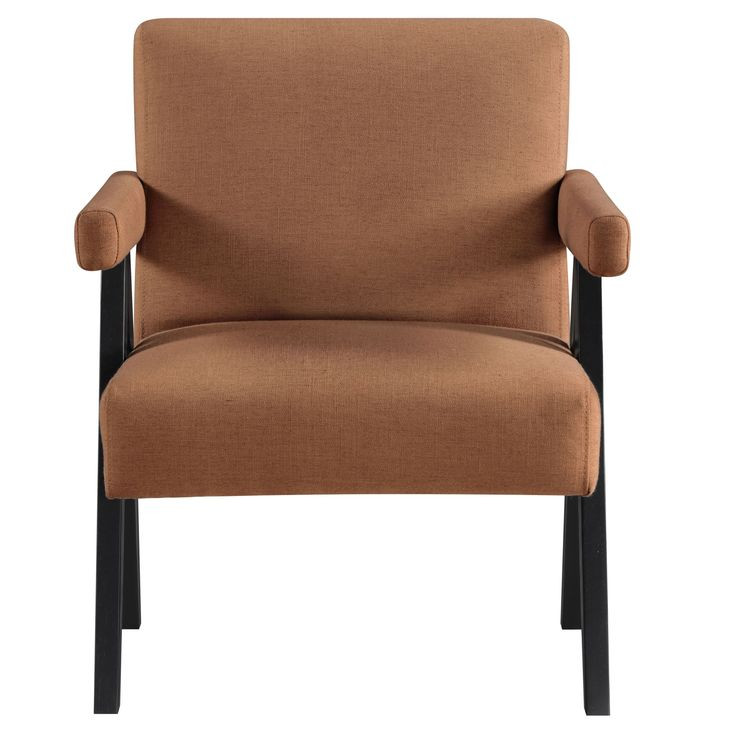 Helen Rust and Black Accent Chair