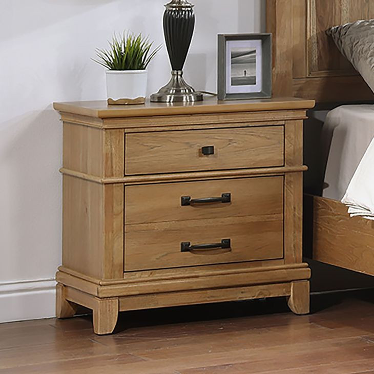 Sunstone Honey Brown 3 Drawer Nightstand