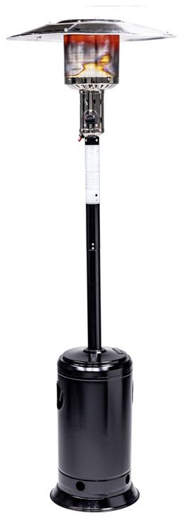 Solara Hammered Black Outdoor Standing Heater