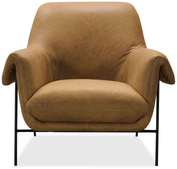 Ambroise Brown Leather Club Chair