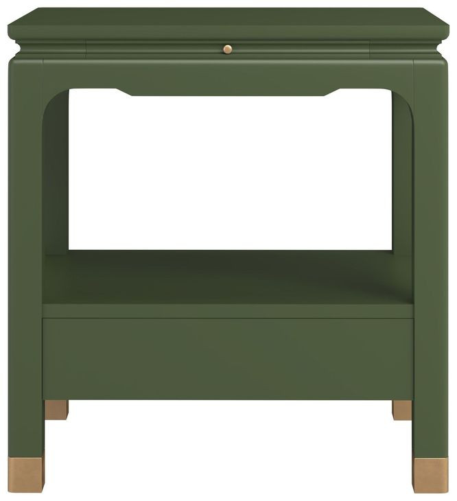 Eave Darkened Sage Bedside Table