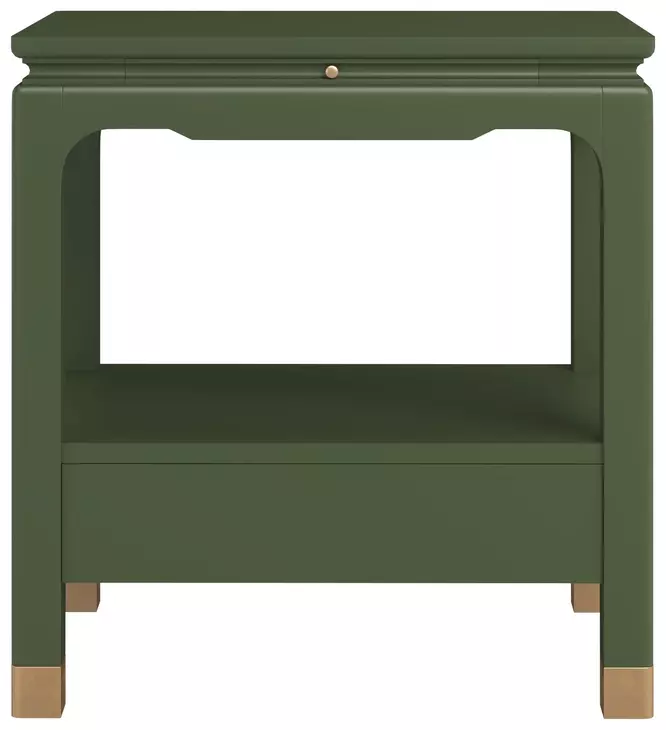 Eave Darkened Sage Bedside Table