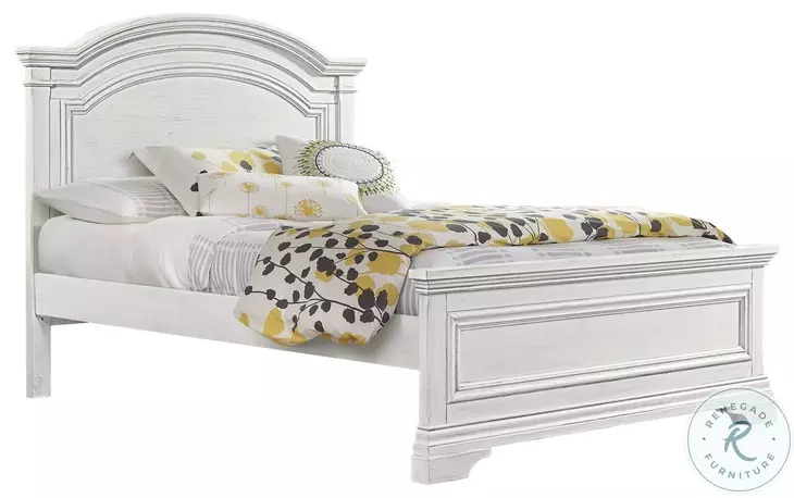 Olivia Brushed White Full Bed
