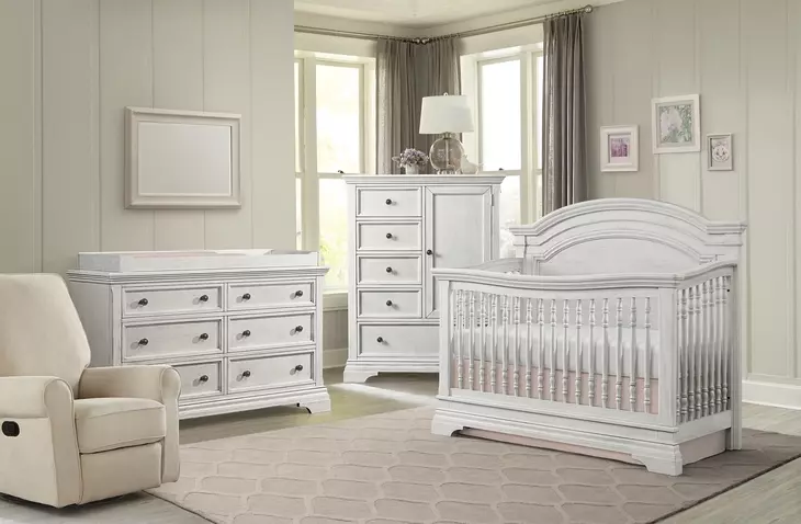 Olivia Brushed White 6 Drawer Dresser