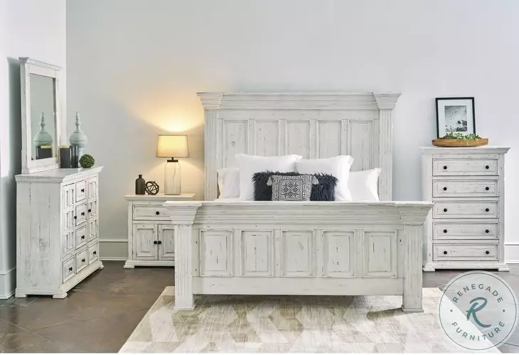 Ruma White King Panel Bed